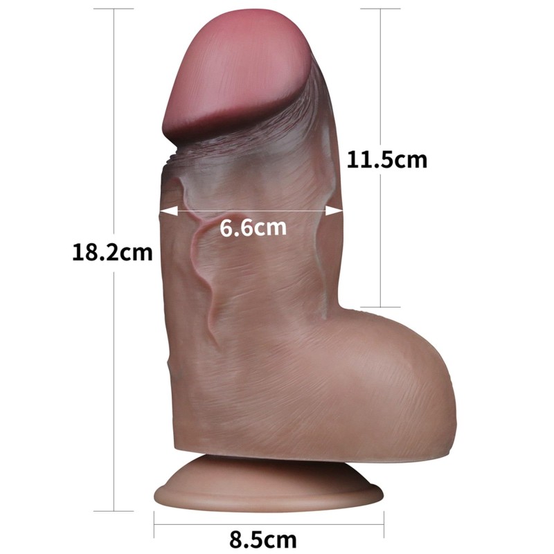 Grube dildo żylaste realistyczne obwód 21,5cm